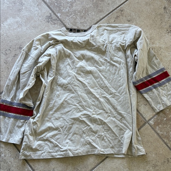 Daydreamer Cream Long Sleeve Tee with Red and Yellow Accents - Picture 5 of 9